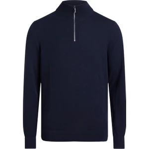 Calvin Klein Dik Yaka Slim Fit Mavi Erkek Kazak K10K110421CHW