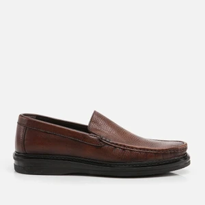 02AYH273790A370 Hakiki Deri Taba Erkek Loafer
