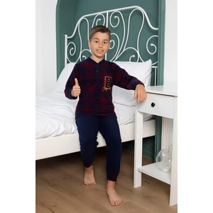 Mutlu City Yeni Sezon Sonbahar/kış Erkek Çocuk B Desenli Polar Pijama Takımı 4502