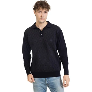 Mutlu City Erkek Orta Yaş ve Üzeri Sıkı Dokuma Triko Örgü Akrilik Kışlık Baba Polo Yaka Kazak 2078