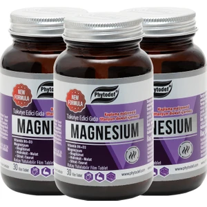 Magnezyum + Vitamin B6 + D3 - 30 Tablet X 3 Adet