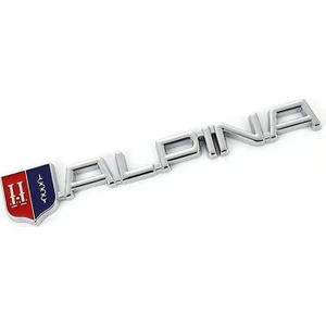 Azertaş Oto Aksesuar Alpina Bagaj Yazısı Gümüş Renk Metal Ithal Ürün Bmw Alpina Arma Logo Metal Şık Tasarım