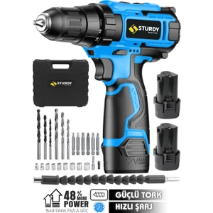 Dark DARBELİ 58V 10 Ah Lion Çift Akülü Metal Şanzuman Akülü Vidalama Matkap 27 PARCA SETLİ