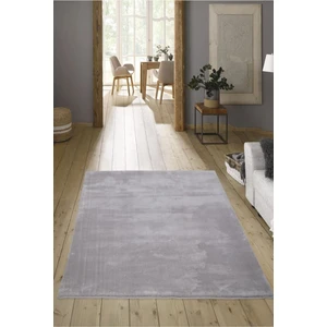 Linos Home Açık Gri Fluffy Post Peluş Halı Kaymaz Taban Yumuşacık Yolluk Modern Halı