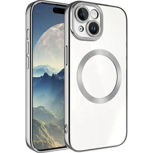 Case 4U Apple iPhone 15 Plus Kılıf Magsafe Wireless Şarj Özellikli Setro Silikon Koyu Gri
