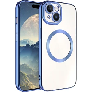 Case 4U Apple iPhone 15 Plus Kılıf Magsafe Wireless Şarj Özellikli Setro Silikon Midnight