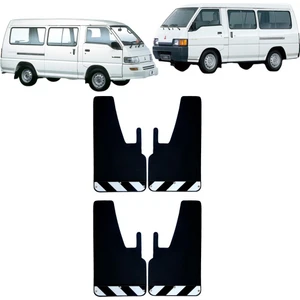 Mitsubishi L300 Siyah-Beyaz Fosforlu 4'lü Paçalık Çamurluk Tozluk MIT0FX00901