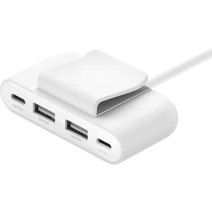 4 Port USB-C Hub Çoğaltıcı / USB-C to 2x Type-C 15W + 2x Type A 10W- Beyaz
