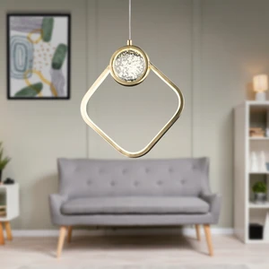 Frieda Tekli 3 Renkli 17 Watt Gold Ledli Modern Oturma Odası Salon Sarkıt Avize