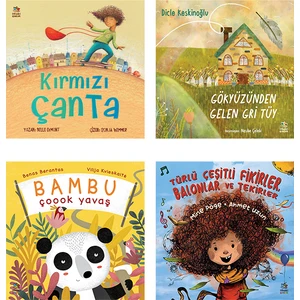 Kırmızı Çanta - Gökyüzünden Gelen Gri Tüy - Bambu çoook Yavaş - Türlü Çeşitli Fikirler Balonlar ve Tekirler