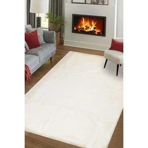 Linos Home Krem Fluffy Post Peluş Halı Kaymaz Taban Yumuşacık Yolluk Modern Halı