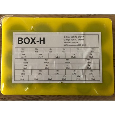 Turkuaz Oring Seti Kit Nitril NBR 70 Metrik Box Metric 386 Fiyatı