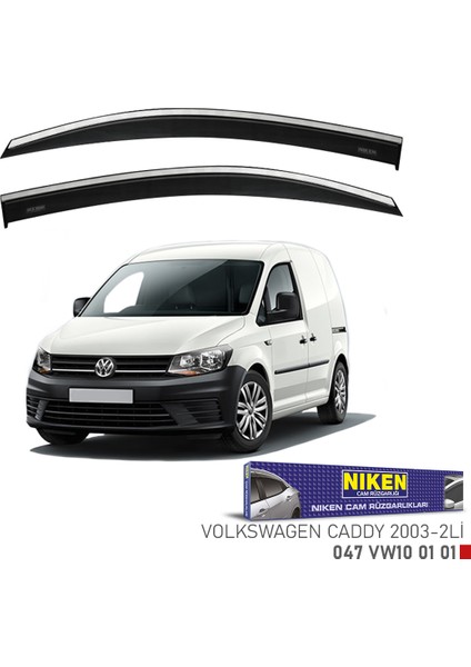 Vw Caddy 2003-2019 Arası Kromlu Cam Rüzgarlığı 2li