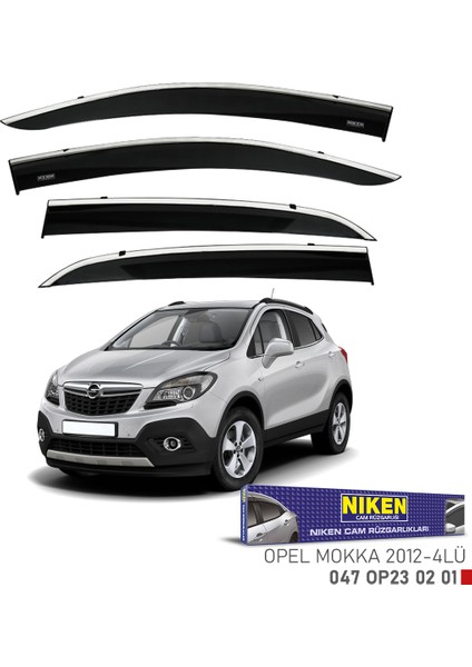 Opel Mokka 2012 Sonrası Kromlu Cam Rüzgarlığı 4lü