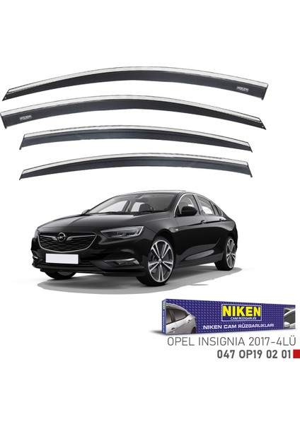 Opel Insignia 2017 Sonrası Kromlu Cam Rüzgarlığı 4lü