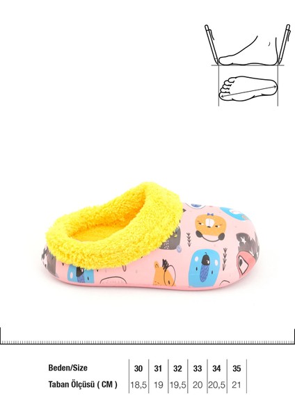 Kışlık Içi Peluşlu Kız Çocuk Ev Bahçe Terlik fiyatları