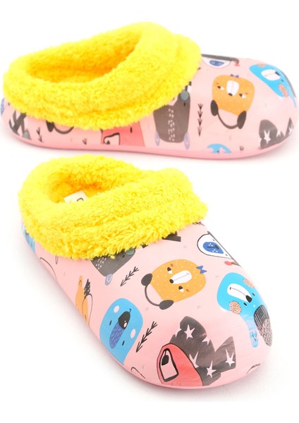 Kışlık Içi Peluşlu Kız Çocuk Ev Bahçe Terlik