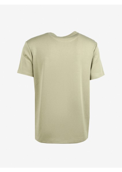 Bisiklet Yaka Düz Haki Erkek T-Shirt F3WM-TST128