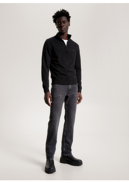 Bisiklet Yaka Slim Fit Siyah Erkek Kazak MW0MW28049BDS fiyatları