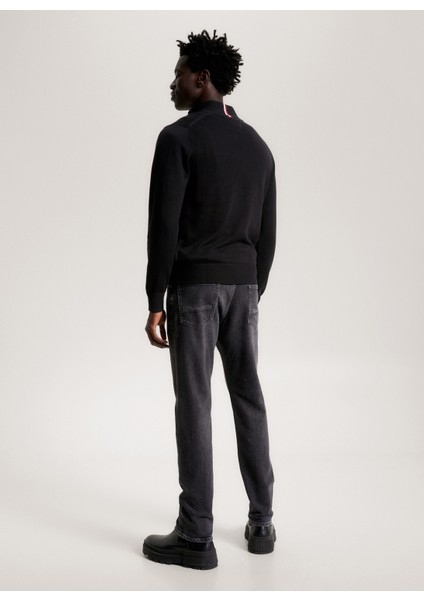 Bisiklet Yaka Slim Fit Siyah Erkek Kazak MW0MW28049BDS modelleri