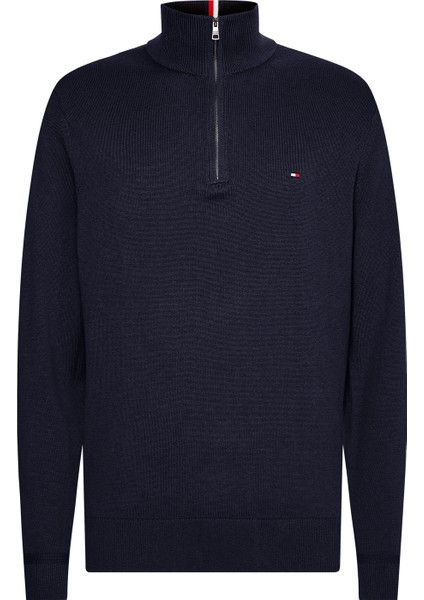 Bisiklet Yaka Slim Fit Mavi Erkek Kazak MW0MW28049DW5 indirimleri