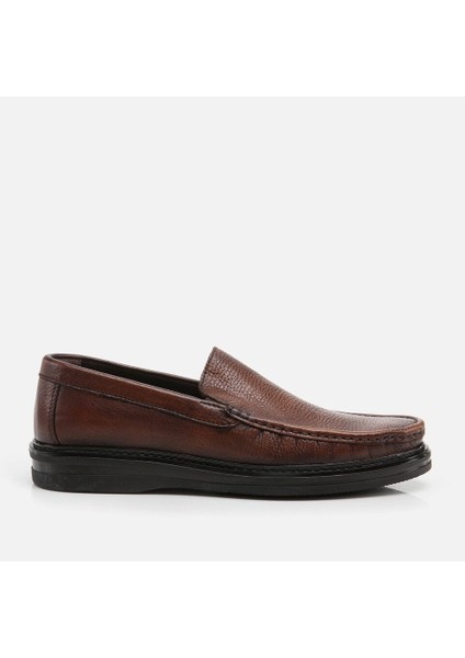 02AYH273790A370 Hakiki Deri Taba Erkek Loafer