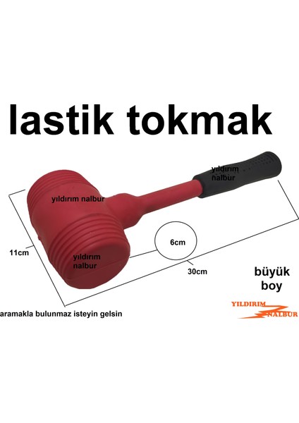 Lastik Tokmak Duble Boy Saplı Plastik Tokmak Çekiç