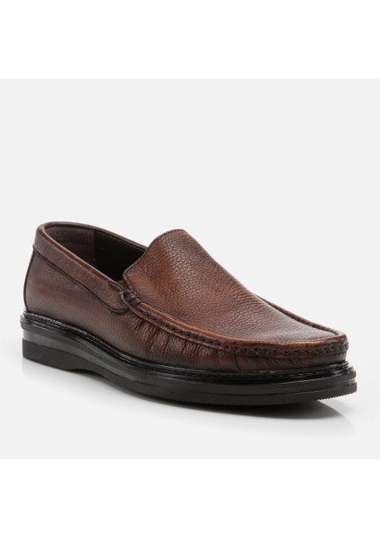 02AYH273790A370 Hakiki Deri Taba Erkek Loafer