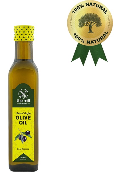 Natürel Sızma Zeytinyağı 250 ml - Soğuk Sıkım - %100 Doğal - Uluslararası Lezzet Enstitüsü 2021/2022/2023 Yılı ÜSTÜN 3 YILDIZ LEZZET ÖDÜLÜ - Salata ve Yemeklere Uygun - Asitlik ≤%0,8 - Vegan