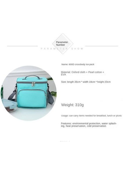 Oxford Kumaş Yalıtım Çantası, Piknik Öğle Yemeği Çantası, Portatif Öğle Yemeği Kutusu Çantası (Yurt Dışından) fiyatları