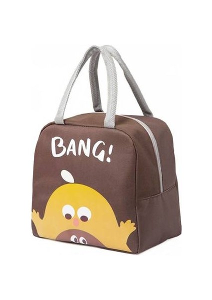 Karikatür Sevimli Eğlenceli Yalıtım Çantası, Büyük Kapasiteli Portatif Öğle Yemeği Kutusu Çantası, Öğle Yemeği Taşınabilir Çanta (Yurt Dışından)