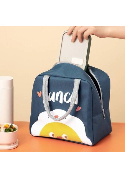 Karikatür Sevimli Eğlenceli Yalıtım Çantası, Büyük Kapasiteli Portatif Öğle Yemeği Kutusu Çantası, Öğle Yemeği Taşınabilir Çanta (Yurt Dışından) fırsatları