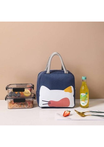 Karikatür Termal Yalıtım Çantası, Pirinç Termal Yalıtım Çantası Olan Ofis Çalışanı, Öğle Yemeği Kutusu El Çantası (Yurt Dışından) modelleri