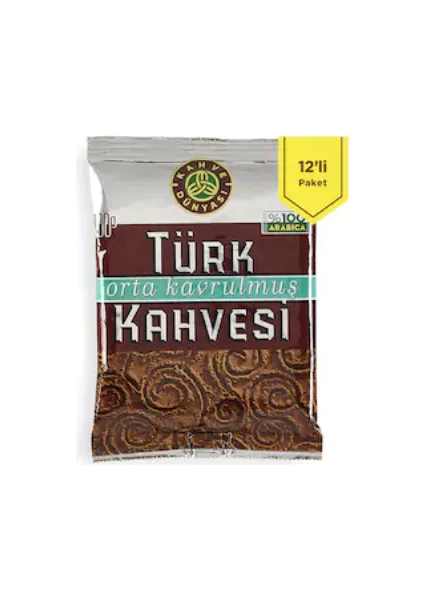 Kahve Dünyası 12li Eko Paket Orta Kavrulmuş Türk Kahvesi 100gr