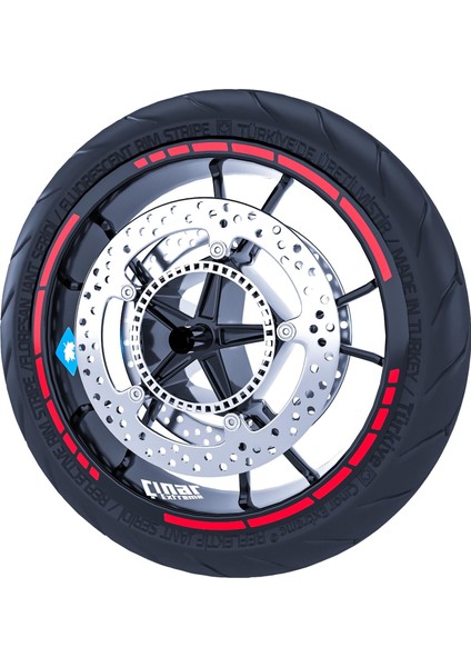 Reflektif Kırmızı Moto Gp Stili Jant Şeridi Sticker Çınar Extreme fiyatları