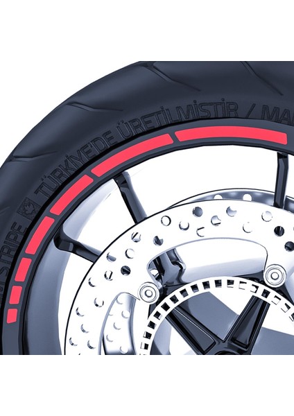 Reflektif Kırmızı Moto Gp Stili Jant Şeridi Sticker Çınar Extreme modelleri