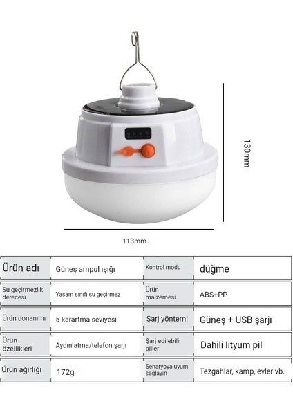 Güneş Enerjili Şarj Edilebilir Ampul Uzaktan Kumanda Gece Pazarı Durak Ev LED Süper Parlak Elektrik Kesintisi Şarj Edilebilir Enerji Tasarruflu Acil Durum Ampulü (Yurt Dışından) fiyatları