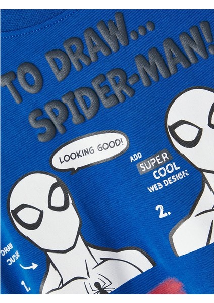 Spiderman Mavi Erkek Çocuk Sweatshirt 13221198