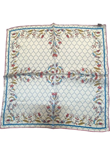 Turkish Silk Store Türk Motifli Ipek Bandana Fular