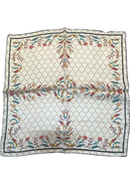 Turkish Silk Store Türk Motifli Ipek Bandana Fular