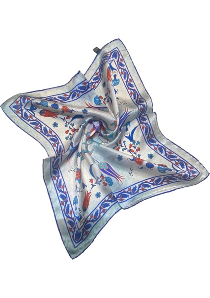 Turkish Silk Store Türk Motifli Ipek Bandana Fular