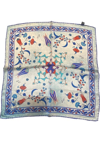 Turkish Silk Store Türk Motifli Ipek Bandana Fular