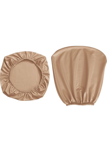 Pu Deri Ofis Koltuğu Kapağı Koltuk Slipcover Yemek Odası Kaki Için Kaymaz (Yurt Dışından)