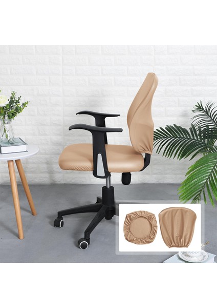 Pu Deri Ofis Koltuğu Kapağı Koltuk Slipcover Yemek Odası Kaki Için Kaymaz (Yurt Dışından) indirimleri