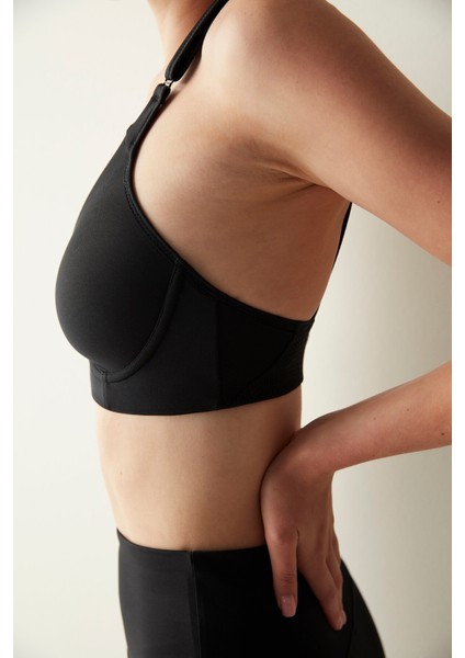 Siyah Cross Back Spor Sütyeni modelleri