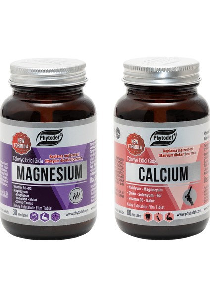 Kalsiyum + Magnezyum + Çinko - 60 Tablet & Magnezyum + B6 + D3 - 30 Tablet
