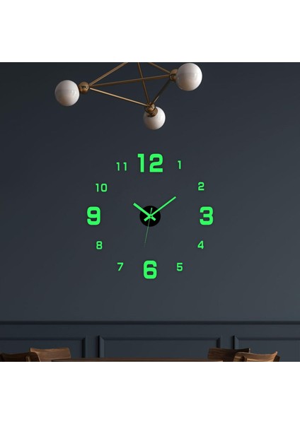 Aydınlık Çıkartmaları 3D Dıy Saatleri Işaretsiz Ev Dekorasyonuınlık-C (Yurt Dışından) fiyatları