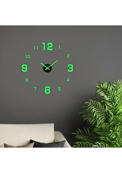 Aydınlık Çıkartmaları 3D Dıy Saatleri Işaretsiz Ev Dekorasyonuınlık-C (Yurt Dışından) indirimleri