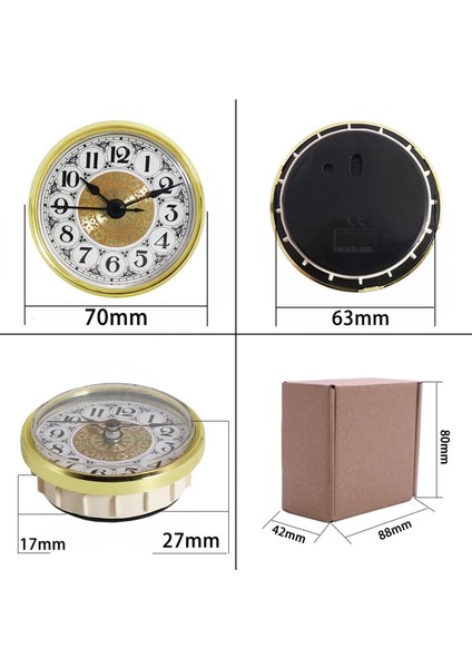 70 mm Yuvarlak Saat Ekleme Minyatür Saat Için I (Yurt Dışından)