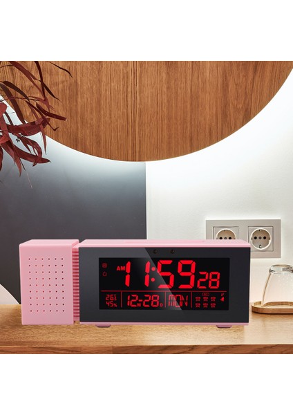 USB ile LCD Çalar Saat Lambası Dijital Saat Termometre (Yurt Dışından)